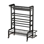 Sports Equipment Wire Rack Supplier - Five-Layer Dumbbell Stand with Yoga Mat