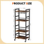 Bar Cart Manufacturer - Home Bar Serving Cart with 4-Tier Shelf Mobile