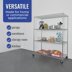 Wire Rack Storage Shelves Factory - NSF Certified 4-Tier Heavy Duty