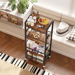 Bar Cart Manufacturer - Home Bar Serving Cart with 4-Tier Shelf Mobile