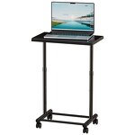 Computer Desk Supplier - Adjustable Height Rolling Wood Mobile Trolley
