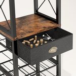 Bar Cabinet Supplier - Wine Rack Freestanding Floor for Liquor and Glasses