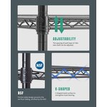 Metal Wire Shelf Factory - 6-Tier Heavy Duty with Wheels Rust-Resistant