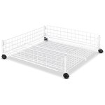 Underbed Cart Factory - Practical White Wire Rolling with Metal Shelf