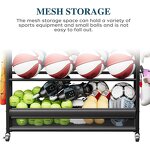 Ball Rack Supplier - Factory Supply 4-layer Rolling Balls Organizer with Hooks
