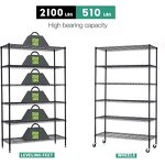 Metal Wire Shelf Factory - 6-Tier Heavy Duty with Wheels Rust-Resistant