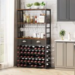 Wine Cabinet Supplier - with Storage Freestanding Floor 6-Tier with Tabletop
