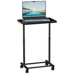 Computer Desk Supplier - Adjustable Height Rolling Wood Mobile Trolley