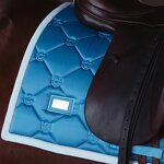 English Saddle Pad Manufacturer - OEM/ODM Custom Satin Fabric Dressage Blue