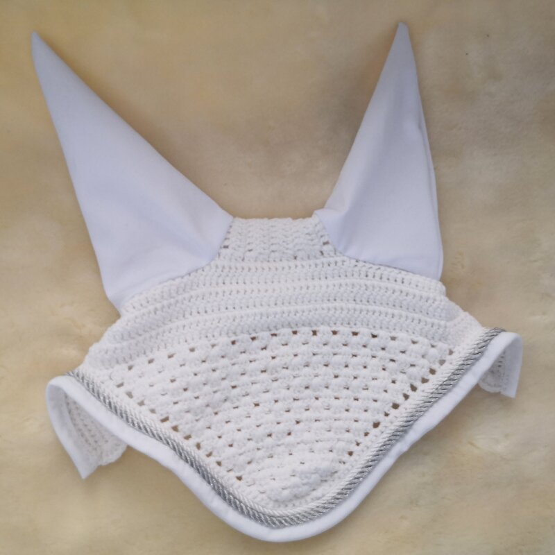 Horse Ear Bonnet Manufacturer - OEM/ODM Custom White Fly Mask Crochet