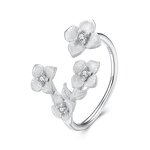 Flower Open Ring Manufacturer - OEM/ODM Custom Frosted Texture Unique Elegant