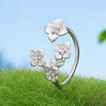 Flower Open Ring Manufacturer - OEM/ODM Custom Frosted Texture Unique Elegant