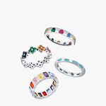 Colorful Ring Manufacturer - OEM/ODM Custom 925 Sterling Silver Shiny Matching
