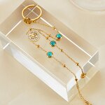 Back Chain Bracelet Manufacturer - OEM/ODM Custom 18K Gold Turquoise Live