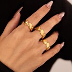 Vintage Ring Manufacturer - OEM/ODM Custom Gold Flower Stainless Steel