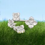 Flower Open Ring Manufacturer - OEM/ODM Custom Frosted Texture Unique Elegant