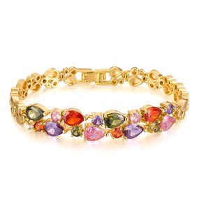 Double-layer Bracelet Manufacturer - OEM/ODM Custom Sparkling Zircon Copper
