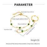 Emerald Charm Bracelet Manufacturer - OEM/ODM Custom 18K Gold Plated Cubic