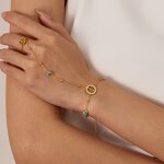 Back Chain Bracelet Manufacturer - OEM/ODM Custom 18K Gold Turquoise Live