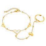 Mother Shell Bracelet Manufacturer - OEM/ODM Custom 18K Gold Plated Heart