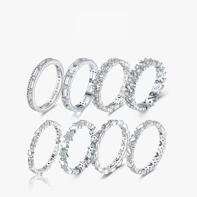 Zircon Ring Manufacturer - OEM/ODM Custom 925 Sterling Silver Layered Style