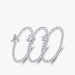 Heart Geometry Ring Manufacturer - OEM/ODM Custom 925 Silver Shiny Moissanite