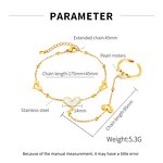 Mother Shell Bracelet Manufacturer - OEM/ODM Custom 18K Gold Plated Heart