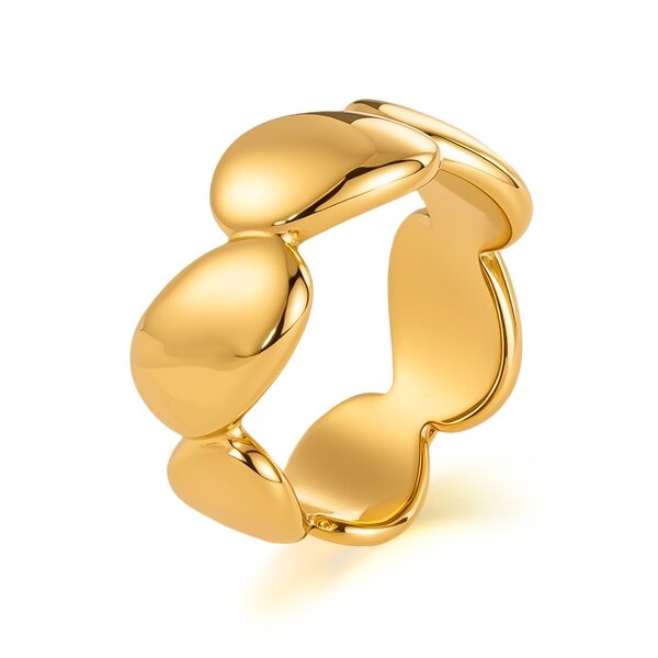 Vintage Ring Manufacturer - OEM/ODM Custom Gold Flower Stainless Steel