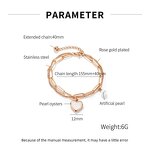 Heart Bracelet Manufacturer - OEM/ODM Custom Stainless Steel Pearl Double