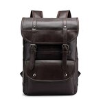 Laptop Backpack Factory - Vintage Waterproof PU Fabric Business Backpack