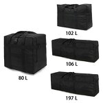 Storage Tote Factory - Heavy Duty Zipper Extra Large Moving Bag Black