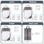 Packing Cubes Set Manufacturer - 4pcs Nylon Visible Compression Travel Organizer
