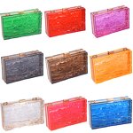 Acrylic Clutch Bag Manufacturer - Ice Crack Design Transparent Evening Purse
