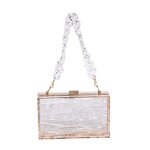 Acrylic Clutch Bag Manufacturer - Ice Crack Design Transparent Evening Purse