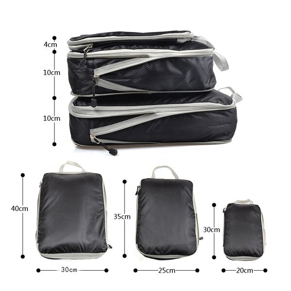 Packing Cubes Manufacturer - Custom Nylon Travel Luggage Organizer Bag Set
