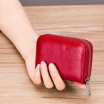 Leather Wallet Supplier - Business Genuine Leather RFID Blocking Card Holder