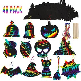 Scratch Card Set Manufacturer - OEM/ODM Custom Halloween Magic Rainbow DIY