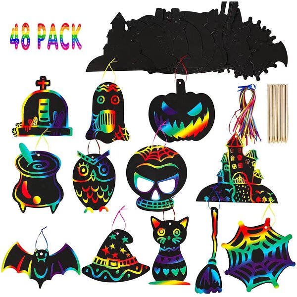 Scratch Card Set Manufacturer - OEM/ODM Custom Halloween Magic Rainbow DIY