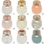 Baby Bib Set Manufacturer - OEM/ODM Custom Dotted Floral Linen Cotton