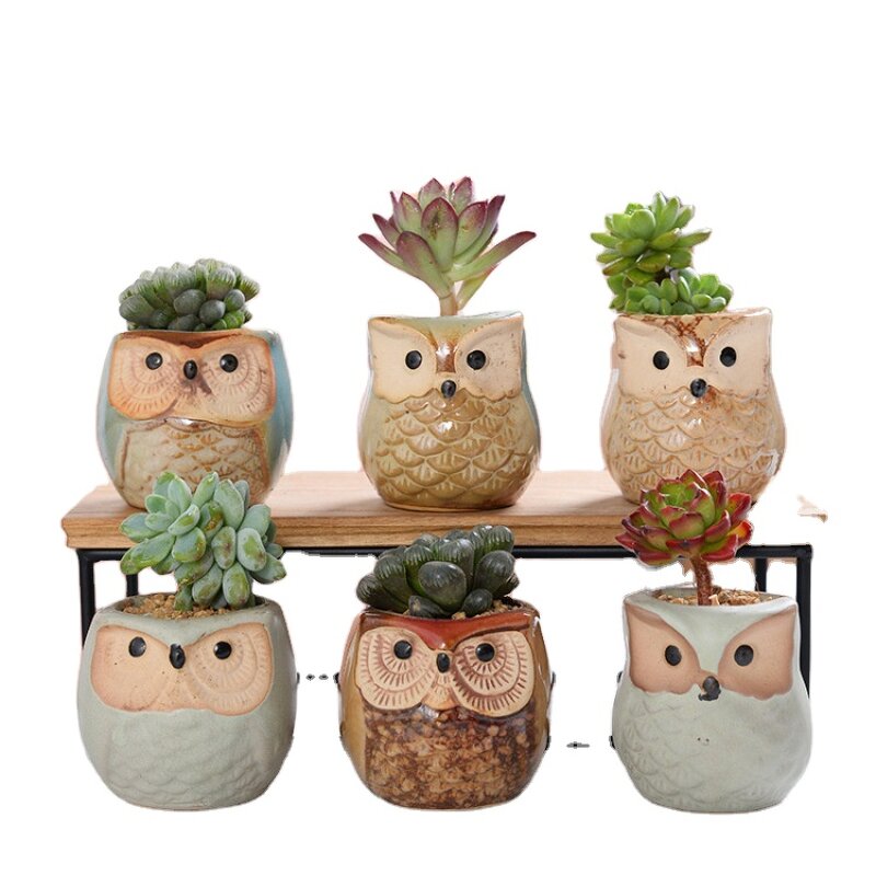 Owl Plant Pot Manufacturer - OEM/ODM Custom Mini Ceramic Succulent Decoration