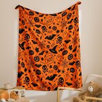 Halloween Throw Blanket Manufacturer - OEM/ODM Custom Jacquard Pumpkin Ghost
