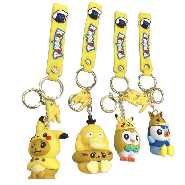 Eevee Keychain Manufacturer - OEM/ODM Custom 5 Styles Cos Pikachu Psyduck