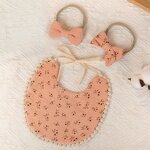 Baby Bib Set Manufacturer - OEM/ODM Custom Dotted Floral Linen Cotton