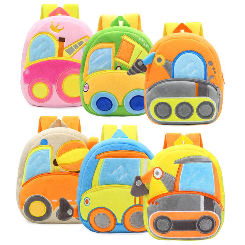 Truck Plush Backpack Manufacturer - OEM/ODM Custom 12 Styles Cartoon Excavator