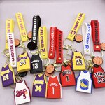 Basketball Jersey Keychain Manufacturer - OEM/ODM Custom 10 Styles Rubber 3D