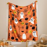 Halloween Throw Blanket Manufacturer - OEM/ODM Custom Jacquard Pumpkin Ghost
