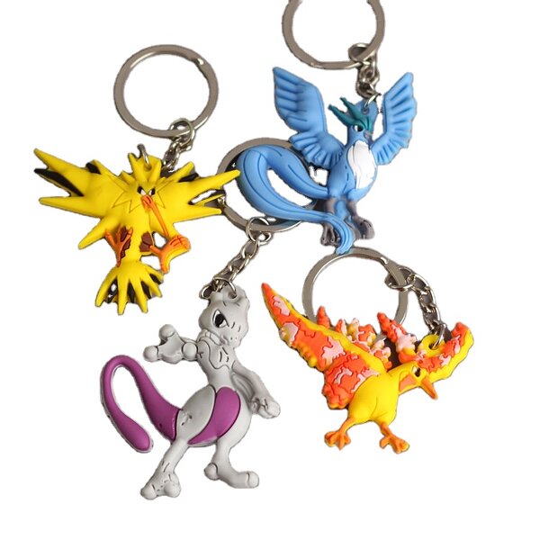 Pokemon Legendary Keychain Manufacturer - OEM/ODM Custom 4 Styles Articuno Moltres