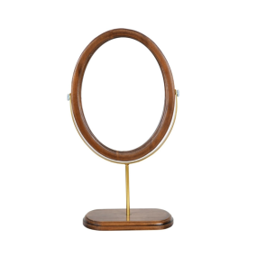 Vanity Mirror Factory - Bulk Oval Wooden Single-Sided Tabletop Stand