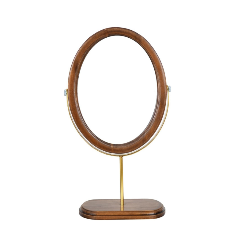 Vanity Mirror Factory - Bulk Oval Wooden Single-Sided Tabletop Stand