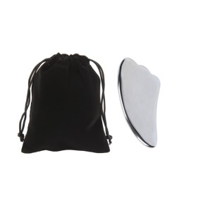 Gua Sha Scraper Factory - OEM 304 Stainless Steel Mirror Finish Wing Shape